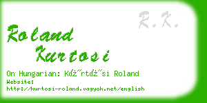 roland kurtosi business card